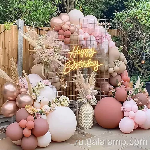 Яркий светодиодный неоновый знак для веселого праздника дня рождения